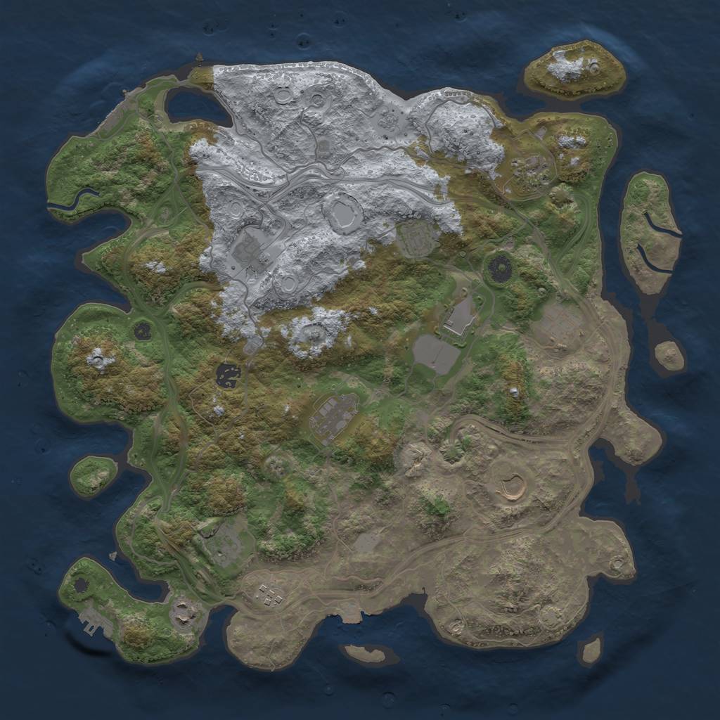 Rust Map: Procedural Map, Size: 4250, Seed: 2092518639, 19 Monuments