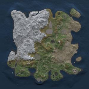 Thumbnail Rust Map: Procedural Map, Size: 3500, Seed: 174671893, 15 Monuments