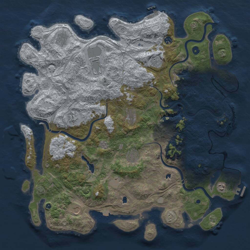 Rust Map: Procedural Map, Size: 4800, Seed: 783218961, 17 Monuments