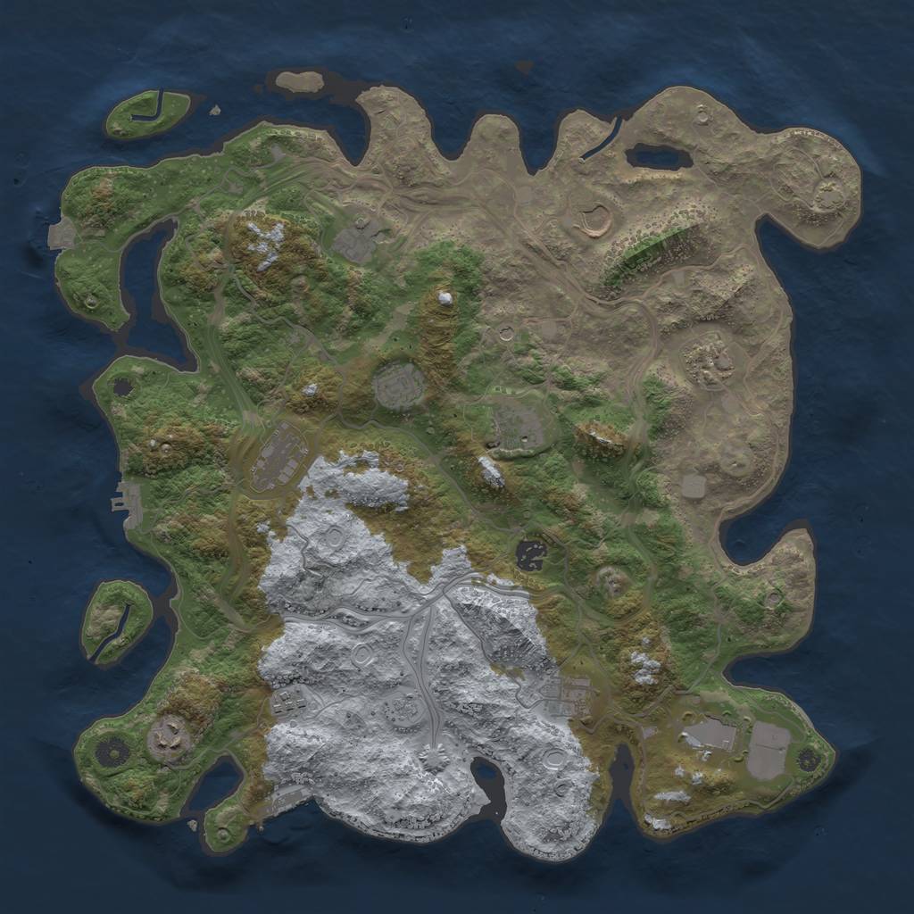 Rust Map: Procedural Map, Size: 4250, Seed: 998047, 19 Monuments