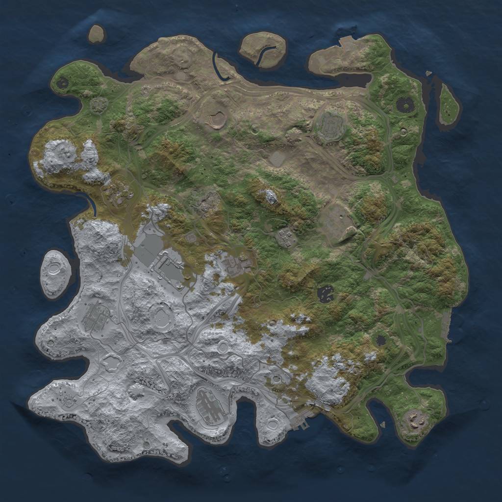 Rust Map: Procedural Map, Size: 4250, Seed: 903248699, 19 Monuments