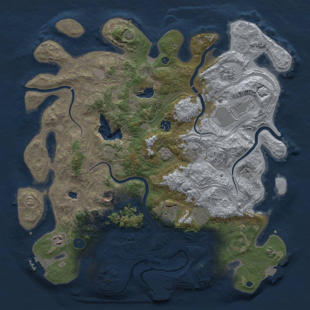 Rust Map: Procedural Map, Size: 4250, Seed: 3344325, 15 Monuments