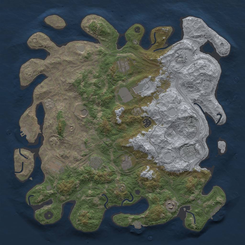 Rust Map: Procedural Map, Size: 4250, Seed: 3344325, 19 Monuments