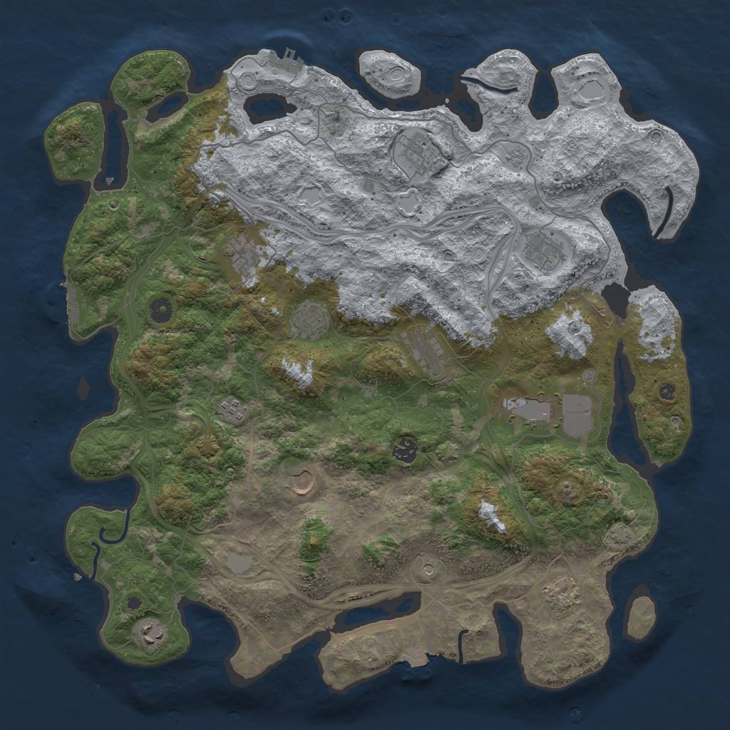 Rust Map: Procedural Map, Size: 4500, Seed: 2023070603, 19 Monuments