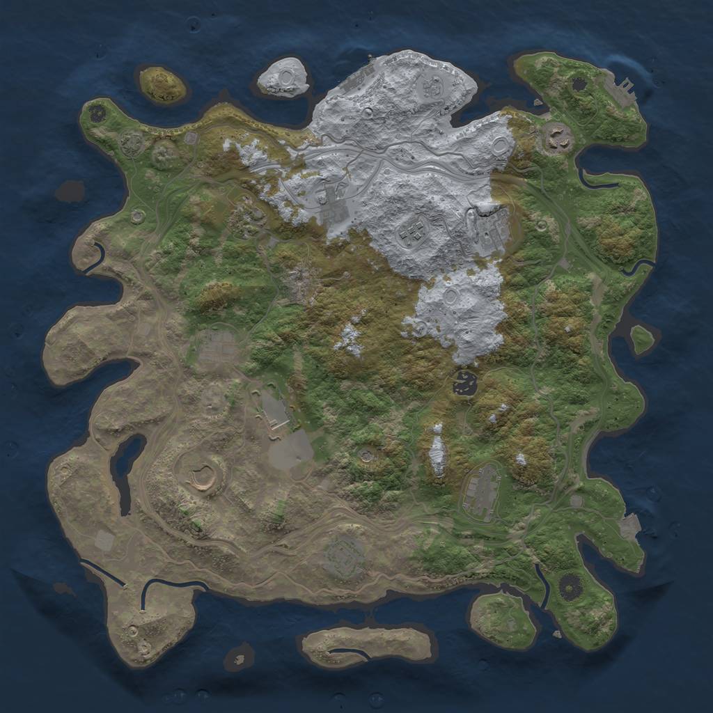 Rust Map: Procedural Map, Size: 4250, Seed: 71788799, 19 Monuments