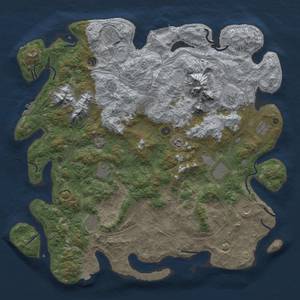 Thumbnail Rust Map: Procedural Map, Size: 5000, Seed: 23275635, 19 Monuments