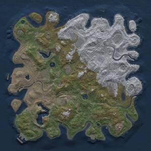 Thumbnail Rust Map: Procedural Map, Size: 4250, Seed: 238952673, 16 Monuments