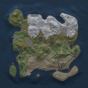 Thumbnail Rust Map: Procedural Map, Size: 3000, Seed: 1800528664, 11 Monuments