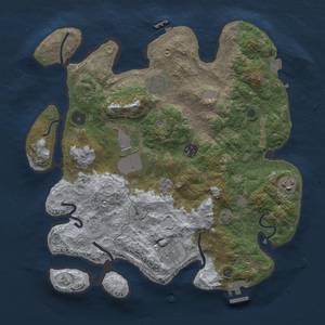 Thumbnail Rust Map: Procedural Map, Size: 3500, Seed: 911252521, 14 Monuments