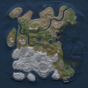 Thumbnail Rust Map: Procedural Map, Size: 3500, Seed: 911252521, 14 Monuments