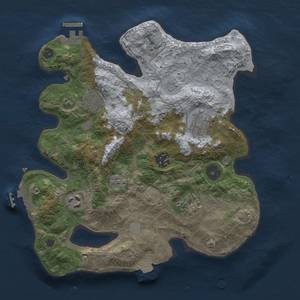 Thumbnail Rust Map: Procedural Map, Size: 3000, Seed: 998401292, 14 Monuments