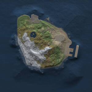 Thumbnail Rust Map: Procedural Map, Size: 1500, Seed: 3453, 3 Monuments