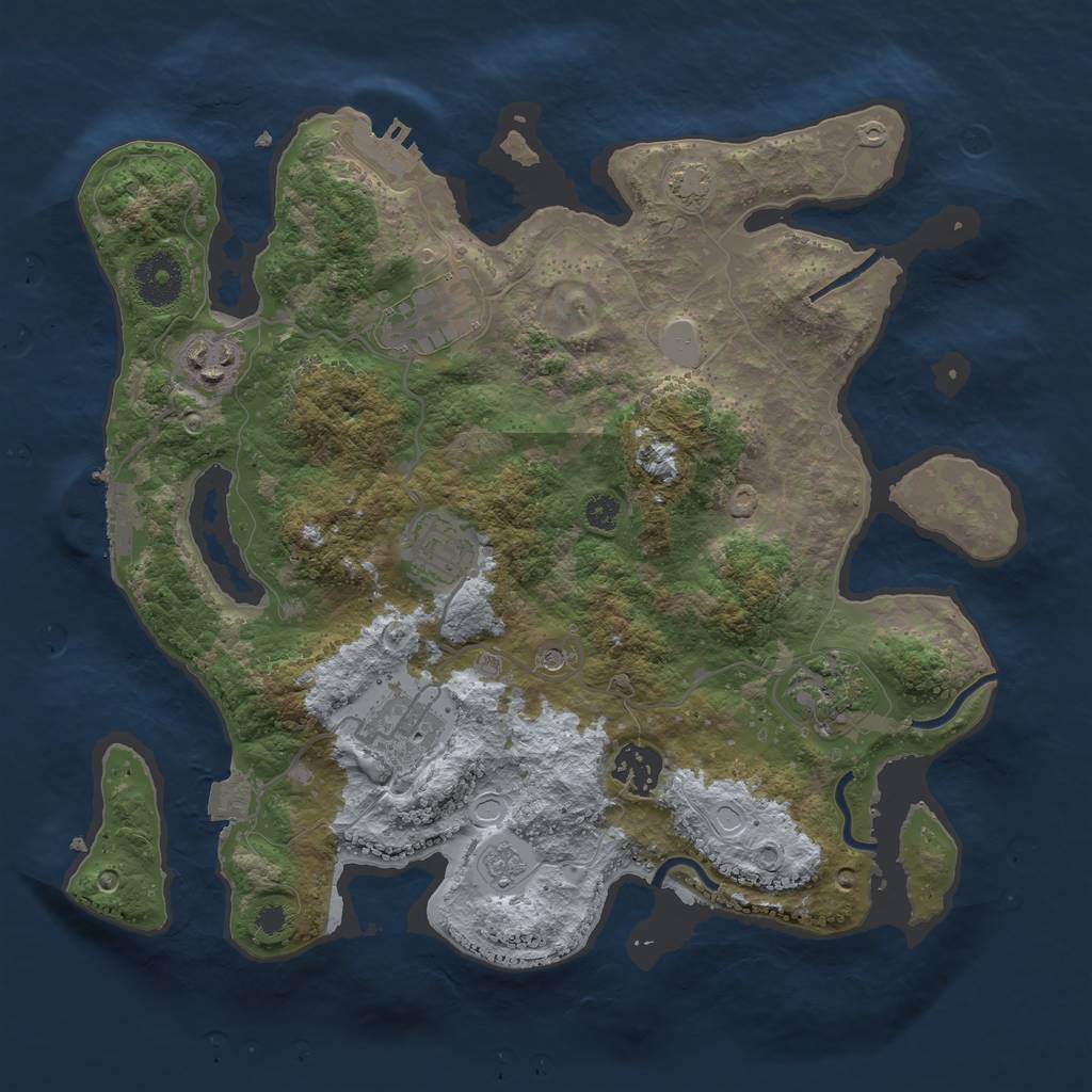 Rust Map: Procedural Map, Size: 3250, Seed: 19071970, 14 Monuments