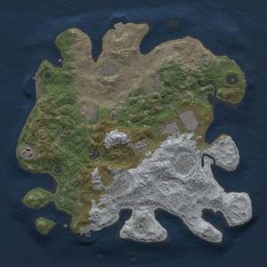 Thumbnail Rust Map: Procedural Map, Size: 3500, Seed: 502430267, 17 Monuments