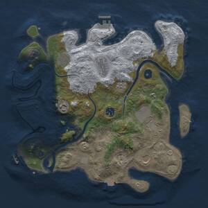 Thumbnail Rust Map: Procedural Map, Size: 3500, Seed: 4500, 13 Monuments