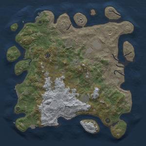 Thumbnail Rust Map: Procedural Map, Size: 4100, Seed: 446249586, 16 Monuments