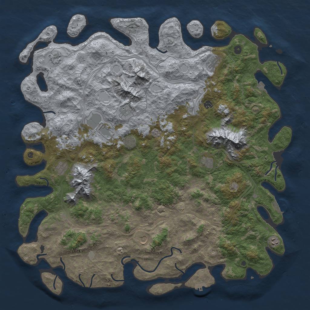 Rust Map: Procedural Map, Size: 5555, Seed: 11811811, 19 Monuments