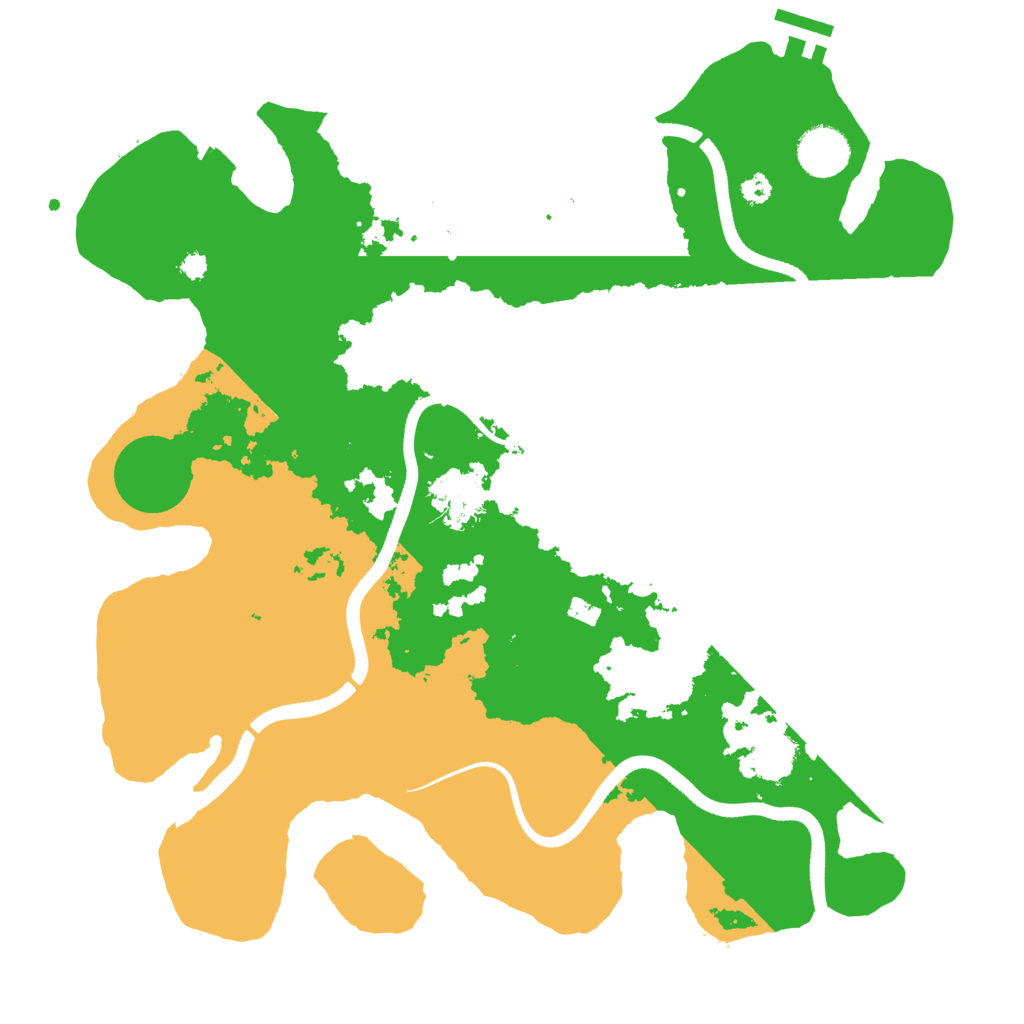 Biome Rust Map: Procedural Map, Size: 3500, Seed: 34874611