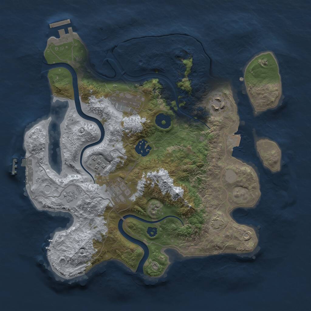 Rust Map: Procedural Map, Size: 3000, Seed: 1398969385, 10 Monuments