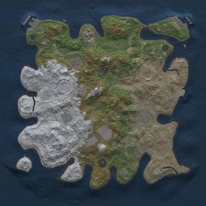 Thumbnail Rust Map: Procedural Map, Size: 3500, Seed: 92084130, 17 Monuments