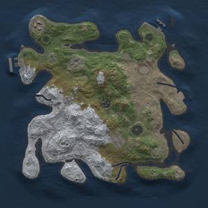 Thumbnail Rust Map: Procedural Map, Size: 3000, Seed: 1610890116, 12 Monuments