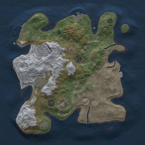 Thumbnail Rust Map: Procedural Map, Size: 3000, Seed: 827643968, 11 Monuments