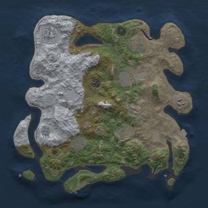 Thumbnail Rust Map: Procedural Map, Size: 3500, Seed: 1221490044, 15 Monuments