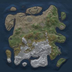 Thumbnail Rust Map: Procedural Map, Size: 3500, Seed: 465840777, 14 Monuments