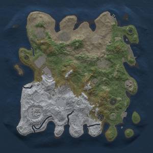 Thumbnail Rust Map: Procedural Map, Size: 3500, Seed: 1311597468, 16 Monuments