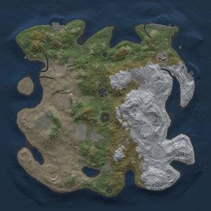 Thumbnail Rust Map: Procedural Map, Size: 3500, Seed: 994639886, 16 Monuments