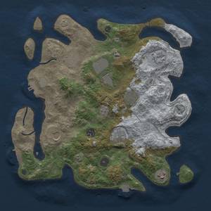 Thumbnail Rust Map: Procedural Map, Size: 3500, Seed: 1991532857, 17 Monuments