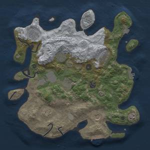 Thumbnail Rust Map: Procedural Map, Size: 3500, Seed: 1763279567, 18 Monuments