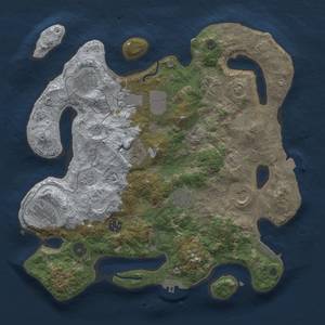 Thumbnail Rust Map: Procedural Map, Size: 3500, Seed: 1323828040, 16 Monuments