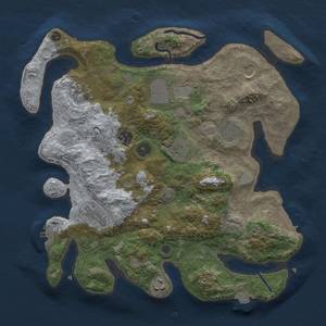 Thumbnail Rust Map: Procedural Map, Size: 3500, Seed: 949345120, 16 Monuments