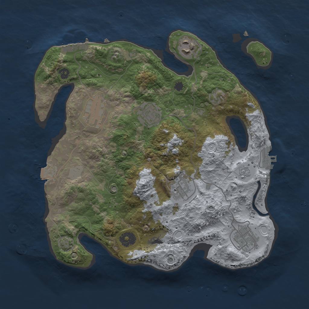Rust Map: Procedural Map, Size: 3000, Seed: 211391963, 12 Monuments