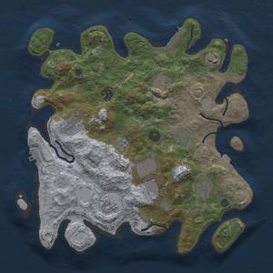 Thumbnail Rust Map: Procedural Map, Size: 3500, Seed: 1885050541, 16 Monuments