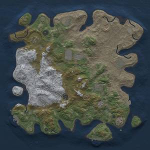 Thumbnail Rust Map: Procedural Map, Size: 4000, Seed: 42751319, 18 Monuments