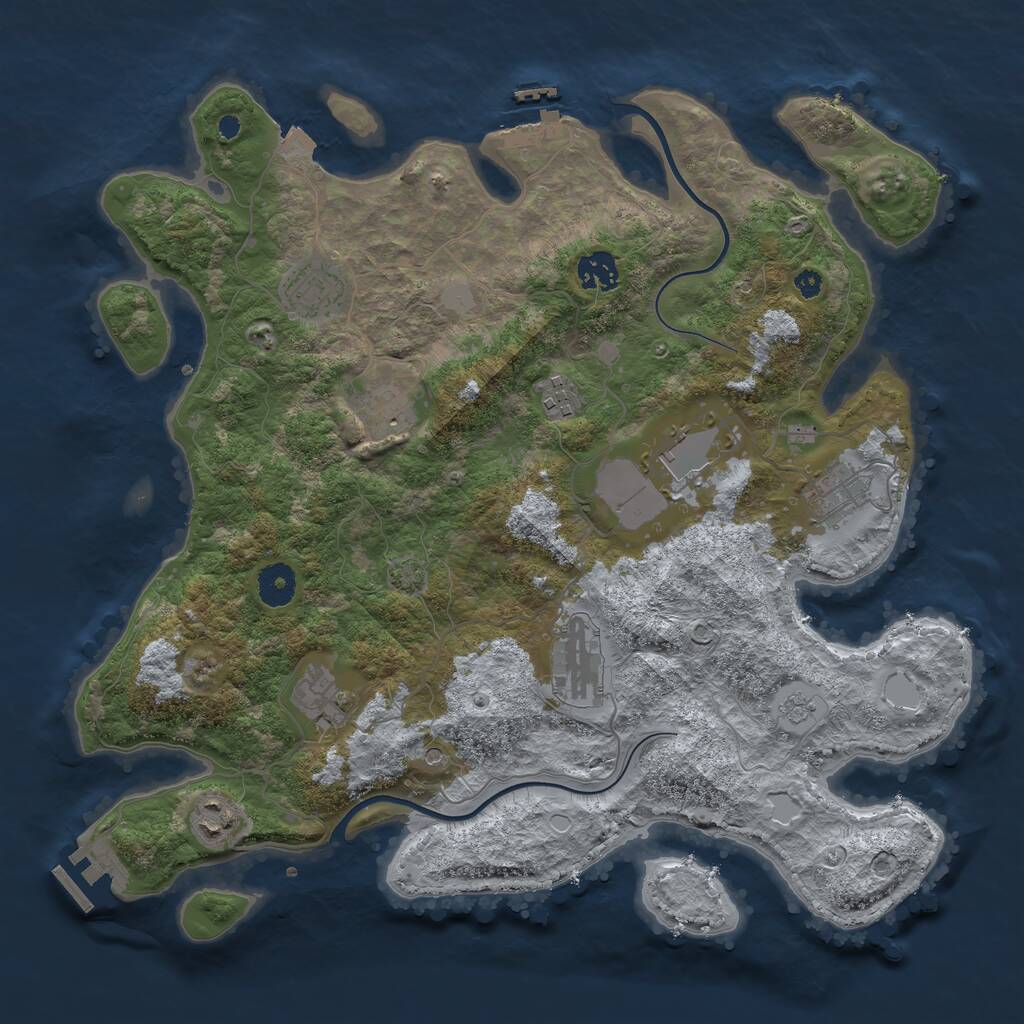 Rust Map: Procedural Map, Size: 3750, Seed: 89135862, 15 Monuments