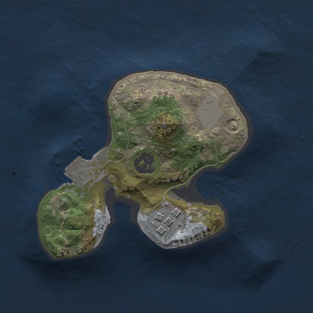 Rust Map: Procedural Map, Size: 1500, Seed: 472065809, 4 Monuments
