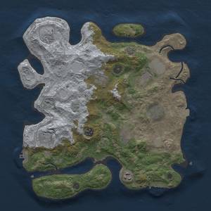 Thumbnail Rust Map: Procedural Map, Size: 3500, Seed: 1143607855, 17 Monuments