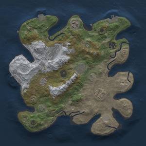 Thumbnail Rust Map: Procedural Map, Size: 3000, Seed: 1340514821, 14 Monuments