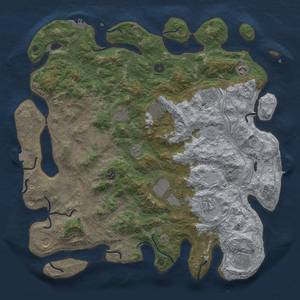 Thumbnail Rust Map: Procedural Map, Size: 4500, Seed: 913687722, 19 Monuments