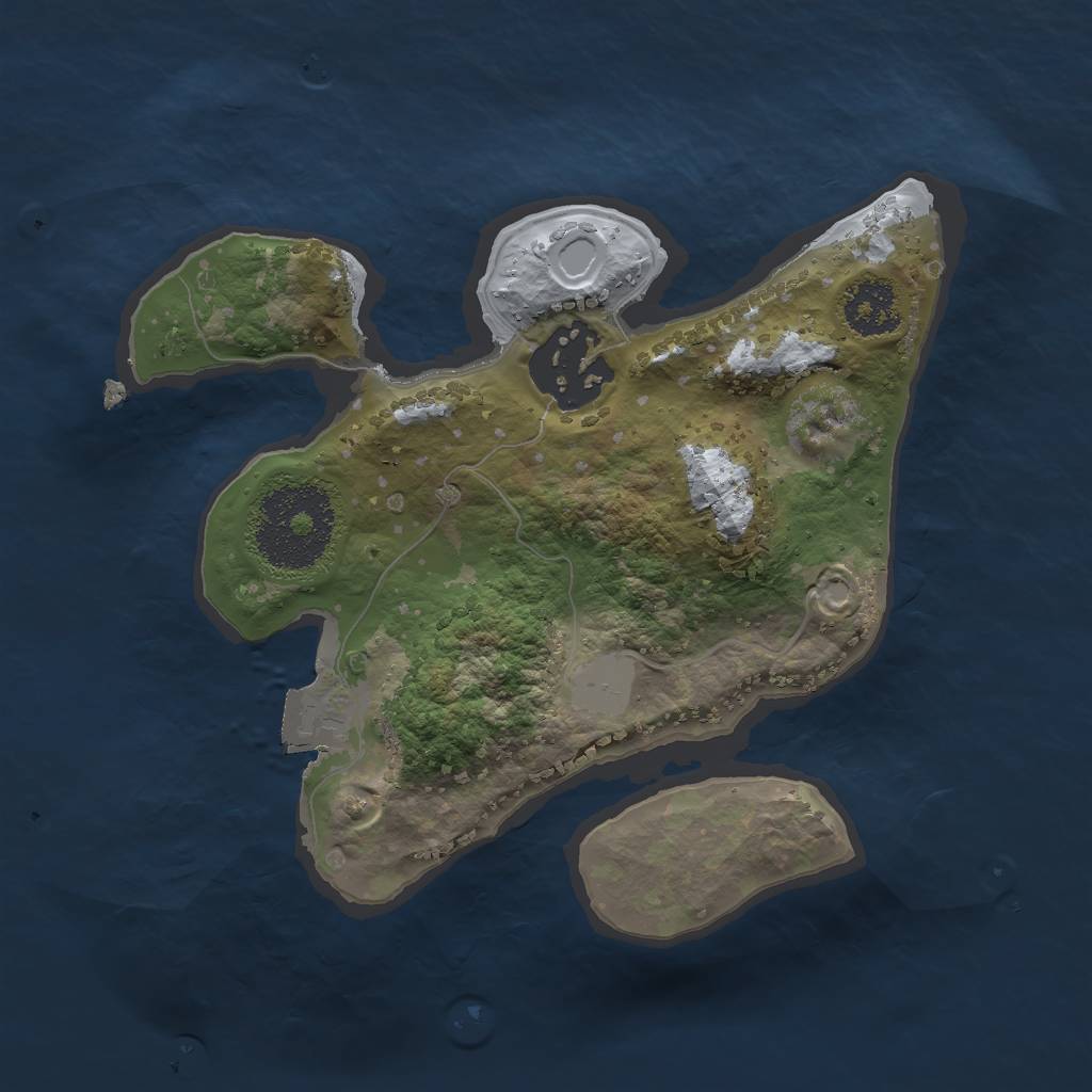 Rust Map: Procedural Map, Size: 2000, Seed: 31442651, 4 Monuments