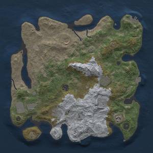 Thumbnail Rust Map: Procedural Map, Size: 3500, Seed: 1170245293, 16 Monuments