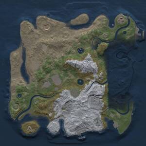 Thumbnail Rust Map: Procedural Map, Size: 3500, Seed: 1170245293, 15 Monuments