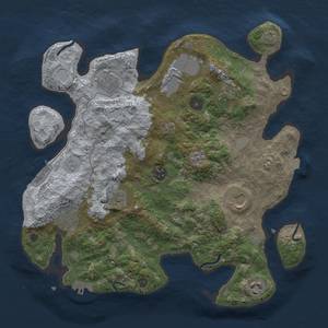 Thumbnail Rust Map: Procedural Map, Size: 3500, Seed: 1058125115, 17 Monuments