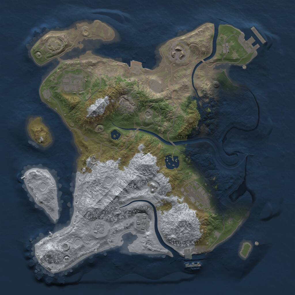 Rust Map: Procedural Map, Size: 3000, Seed: 25825316, 11 Monuments