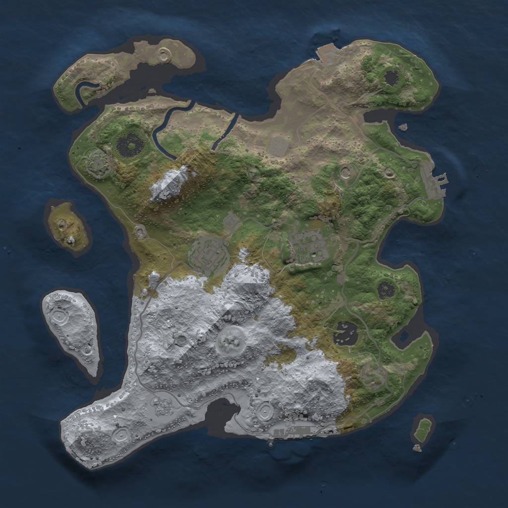 Rust Map: Procedural Map, Size: 3000, Seed: 25825316, 11 Monuments