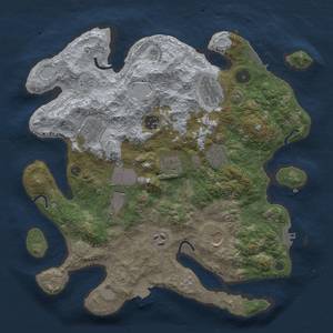 Thumbnail Rust Map: Procedural Map, Size: 3500, Seed: 1119962823, 17 Monuments