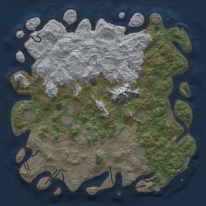 Thumbnail Rust Map: Procedural Map, Size: 5000, Seed: 17762077, 19 Monuments